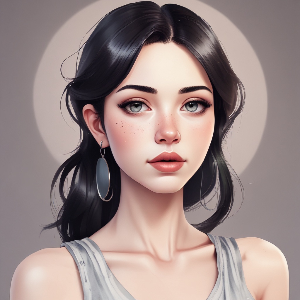 Charming slim girl avatar